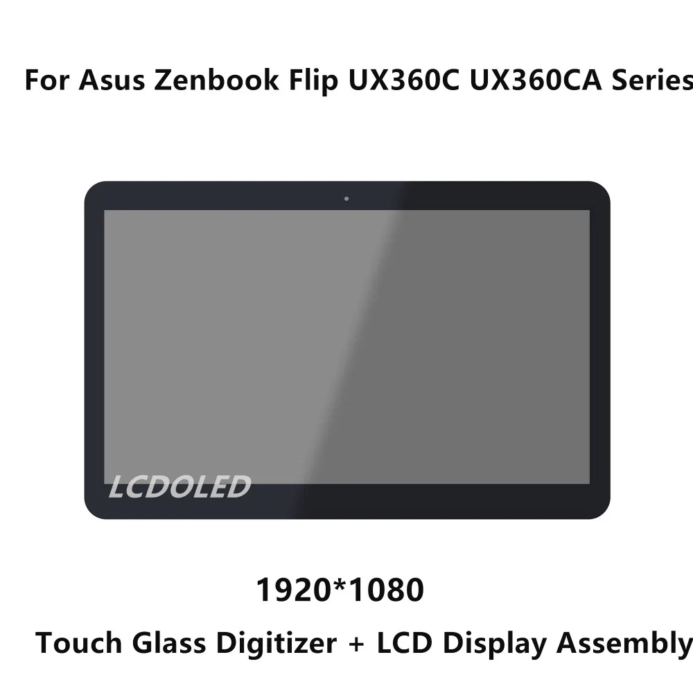 13.3'' For Asus Zenbook Flip UX360C UX360CA Series LCD Screen Display Panel +Touch Digitizer Glass Assembly FHD 1920*1080 30pins