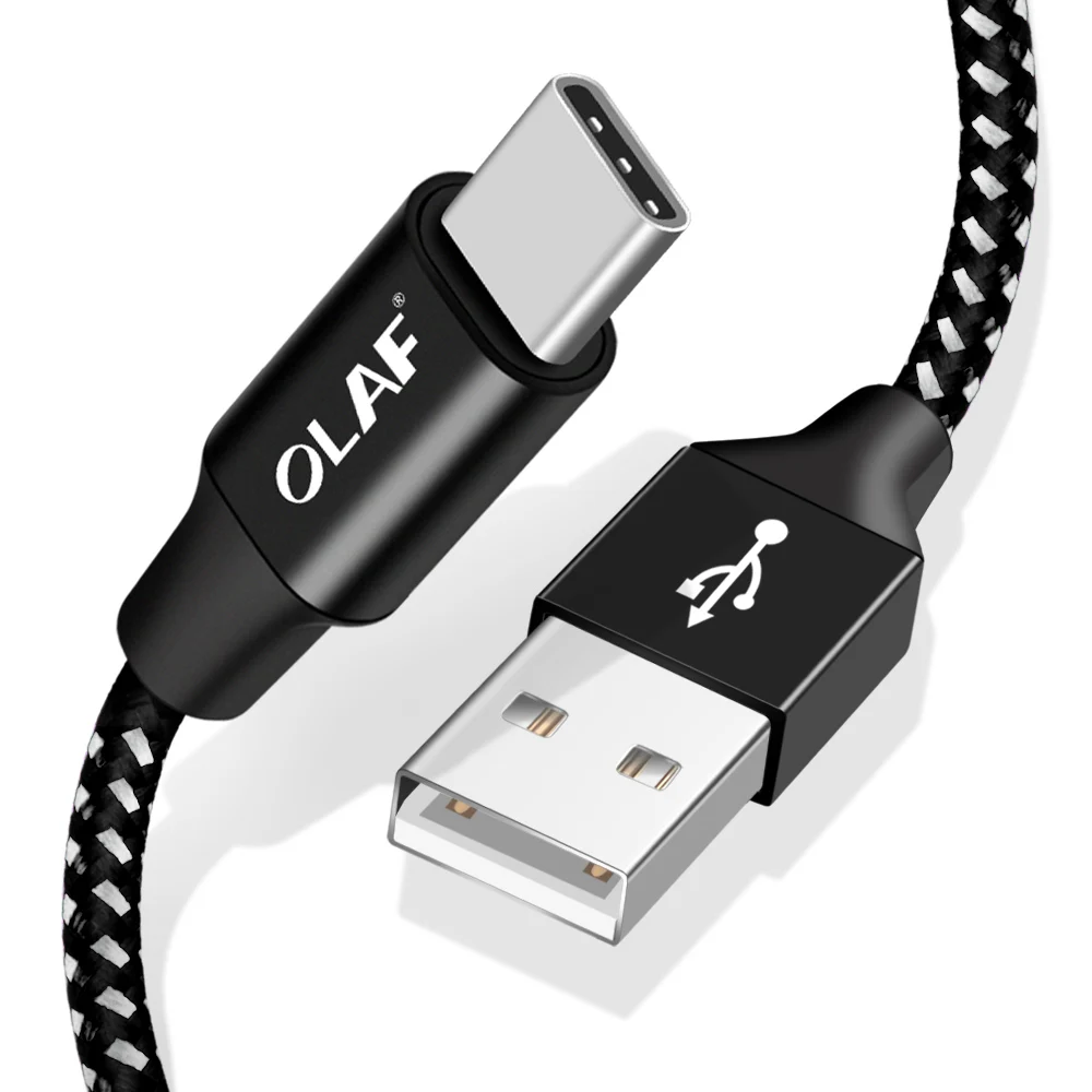 OLAF 3 м USB Type C кабель для Xiaomi Redmi Note 7 USB-C Быстрая зарядка Type-C Samsung Galaxy S9 S8 Plus S10 |