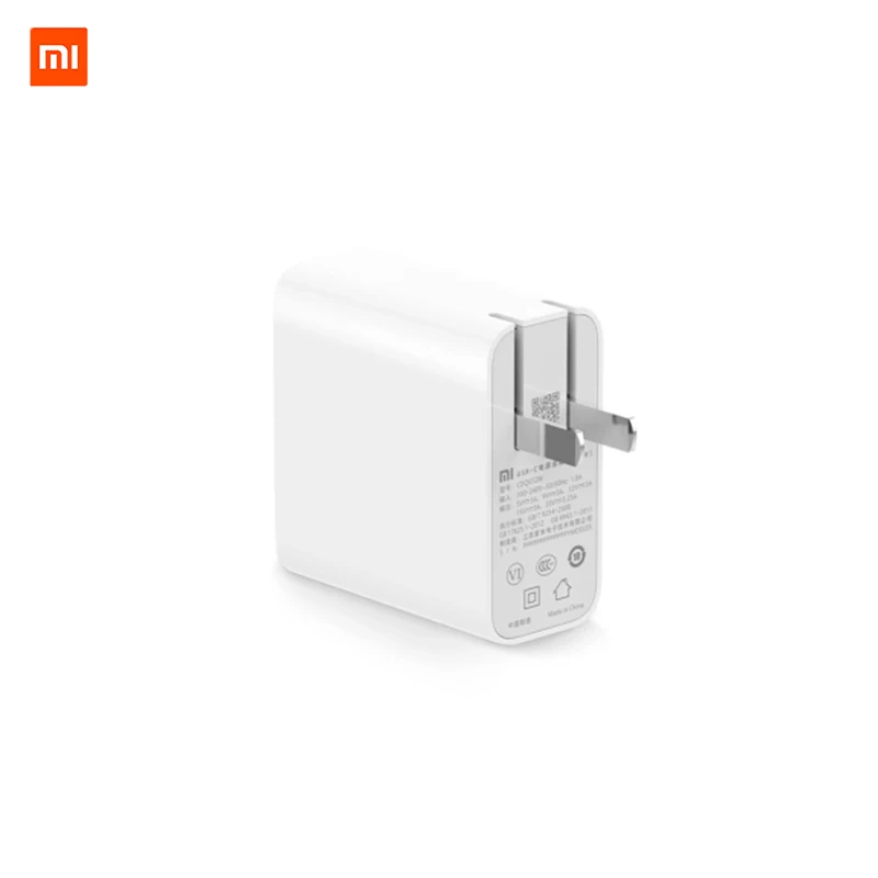 Оригинальный адаптер питания Xiaomi 65W Type C быстрое зарядное устройство Mi Notebook Air 13 3