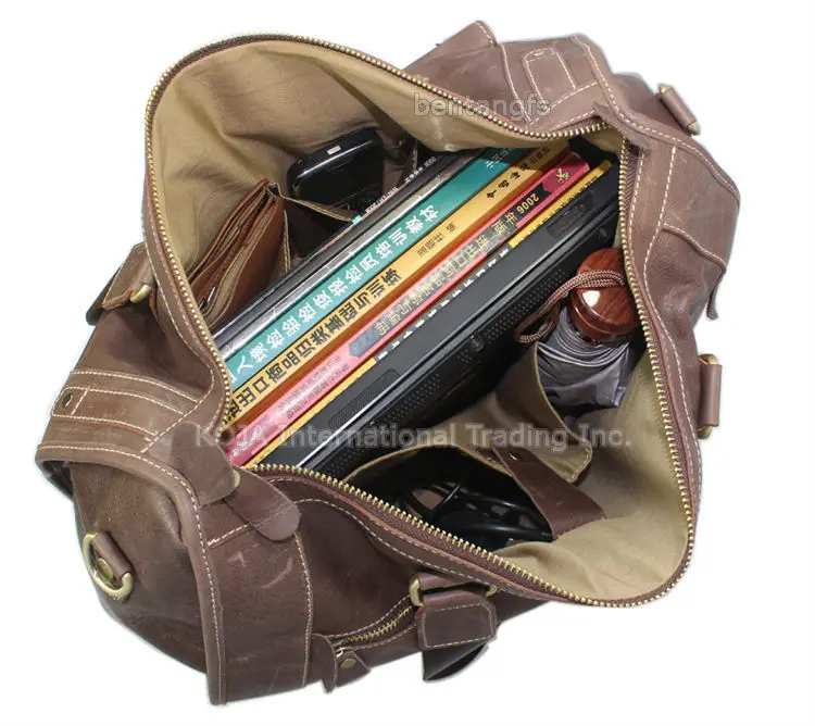 100% натуральная кожа Для мужчин дорожные сумки большой багажные кожаная сумка