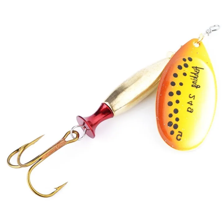 

pure metal materials Rotatable lure bait for catching ferocious big fish in deep water
