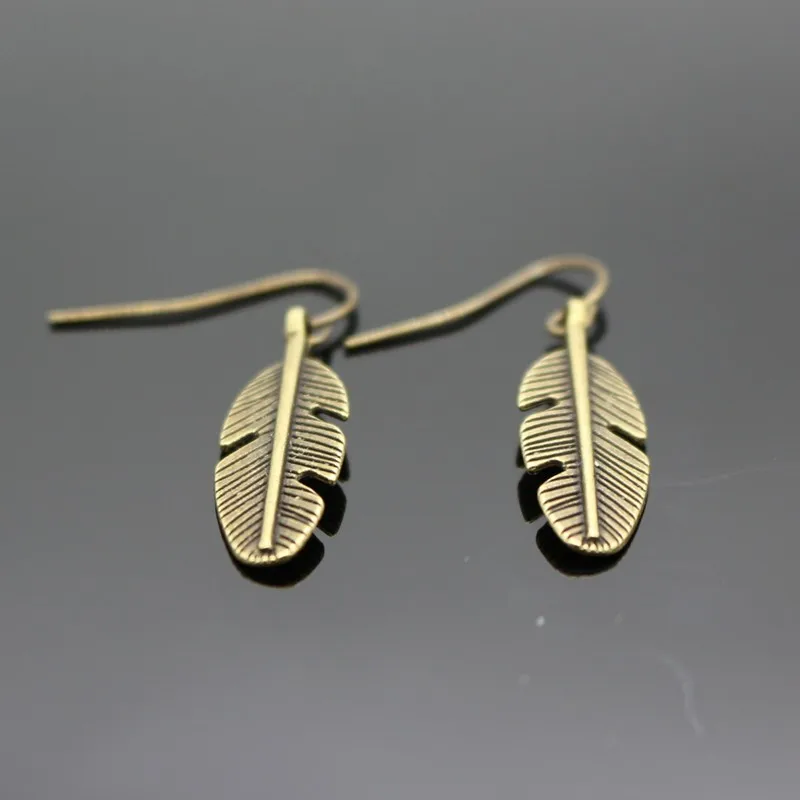 Винтажные длинные висячие серьги для женщин boucle d'oreille Feathr Leaf Brincos pendientes богемные