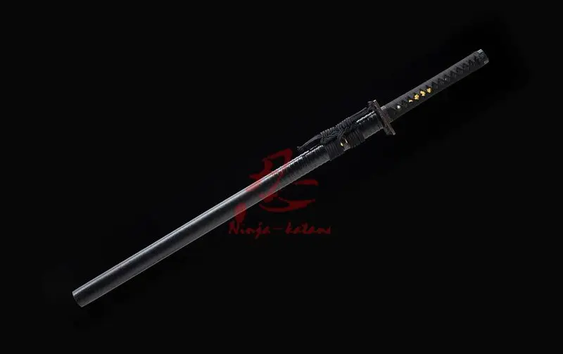 Битва готовая глина из закаленной стали черное лезвие Дракон тема ниндзя катана