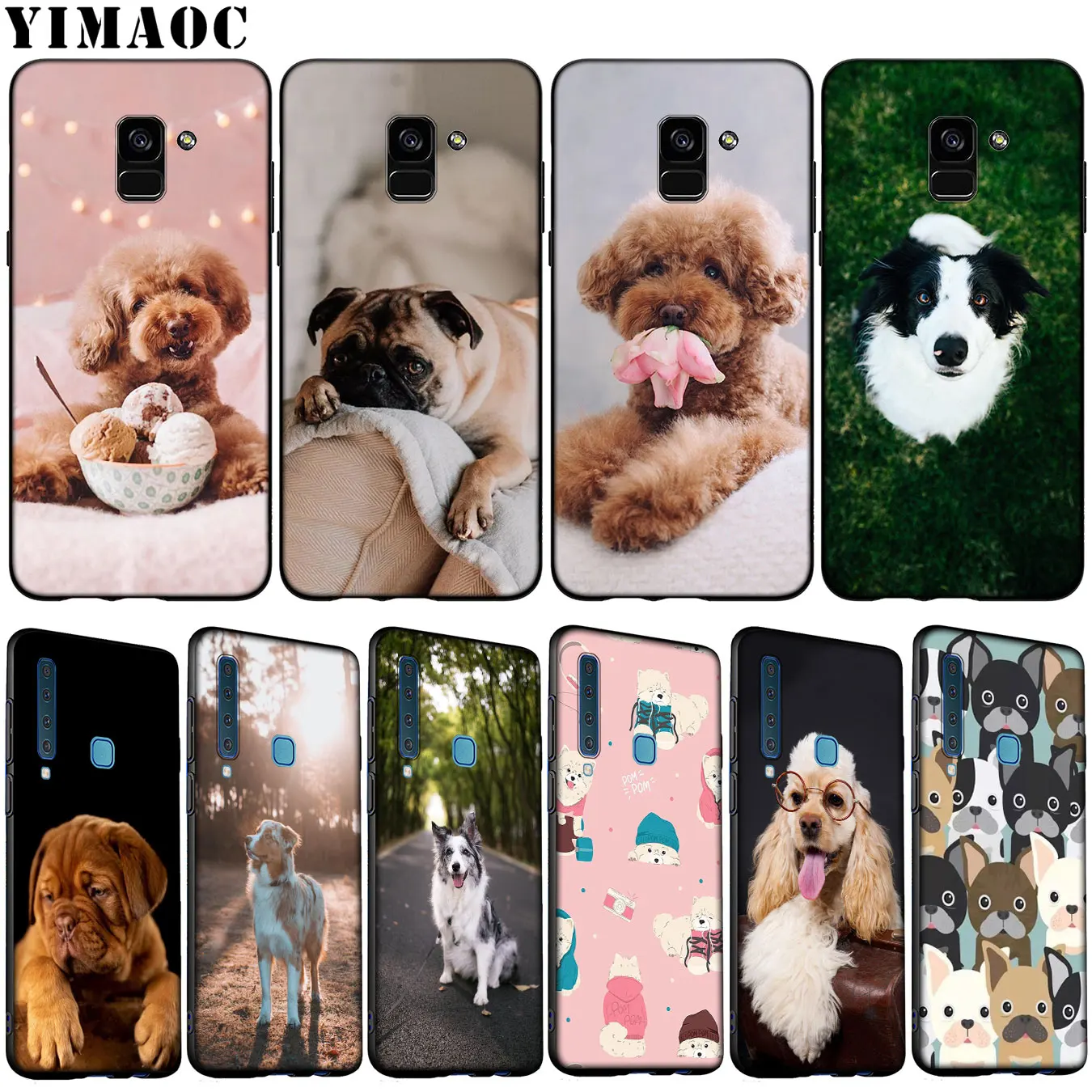 Мягкий чехол YIMAOC для Samsung Galaxy A6 A9 A8 A7 2018 A3 A5 2016 2017 Note 9 8 10 Plus Lite|Бамперы| |