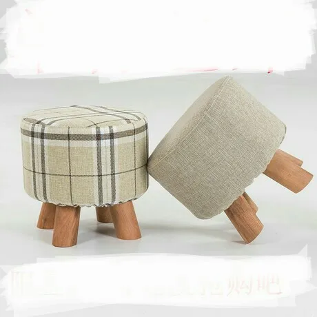 Табуретки и отвалы мебель для гостиной домашняя ткань + деревянный табурет стул