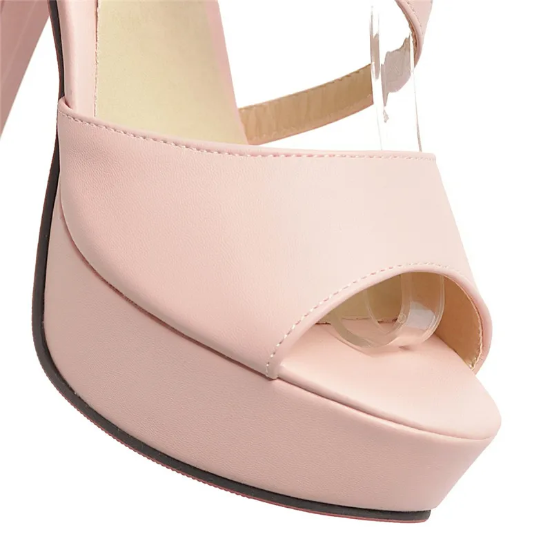 Pritivimin FN181 summer sandals laidies string bead beep toe t-strap thick heels wedding fashion shoes big size 32~46 | Обувь