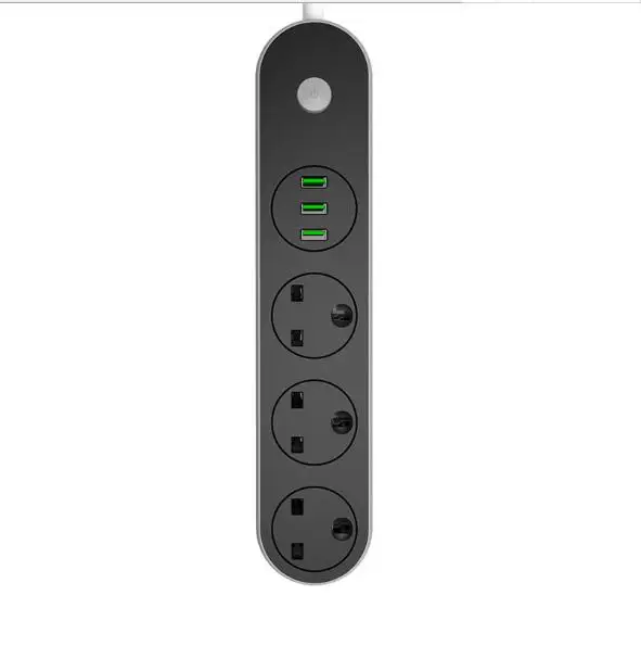 LDNIO SK3661 Великобритания Plug 3USB Порты разъем расширения Smart Зарядное устройство переменного тока конвертер розетки 10A 250 Вт Универсальный Мощность полосы