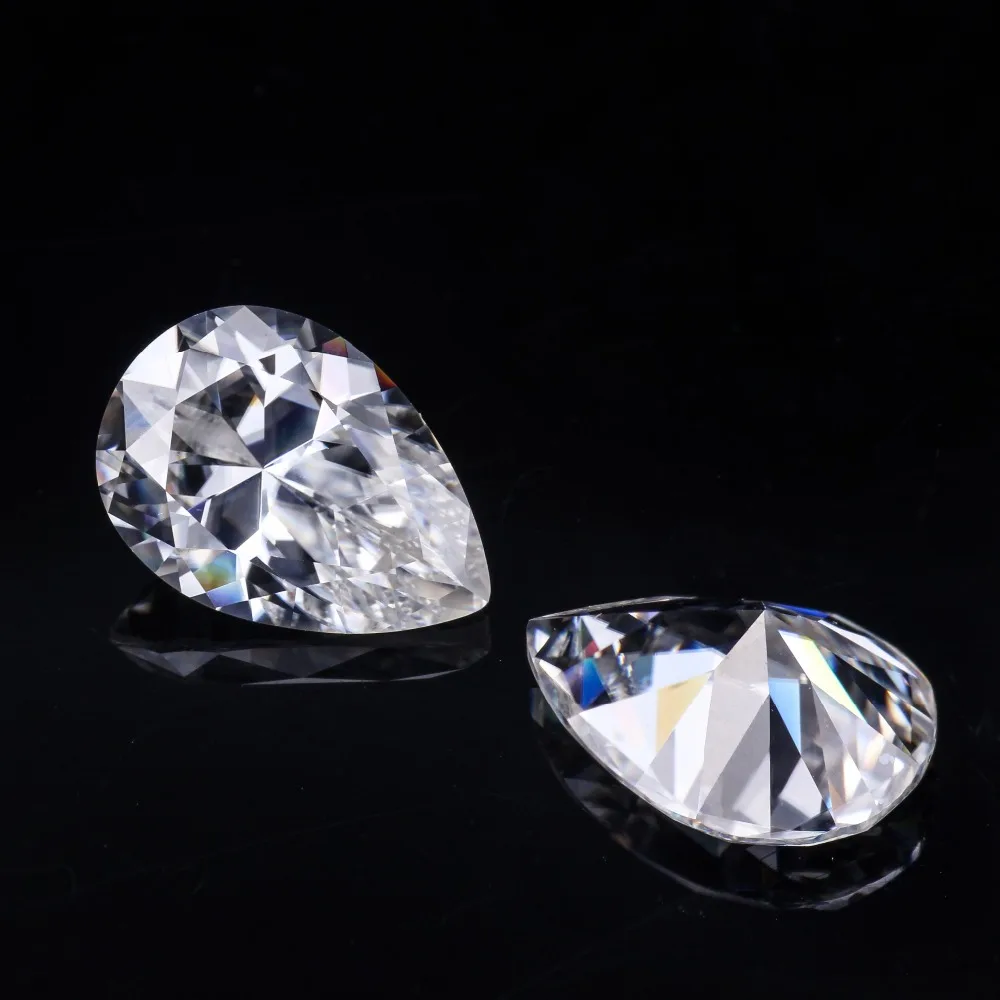 

Pear Brilliant Cut 8x12mm EF Color VVS Clarity White Loose Moissanite Gemstone