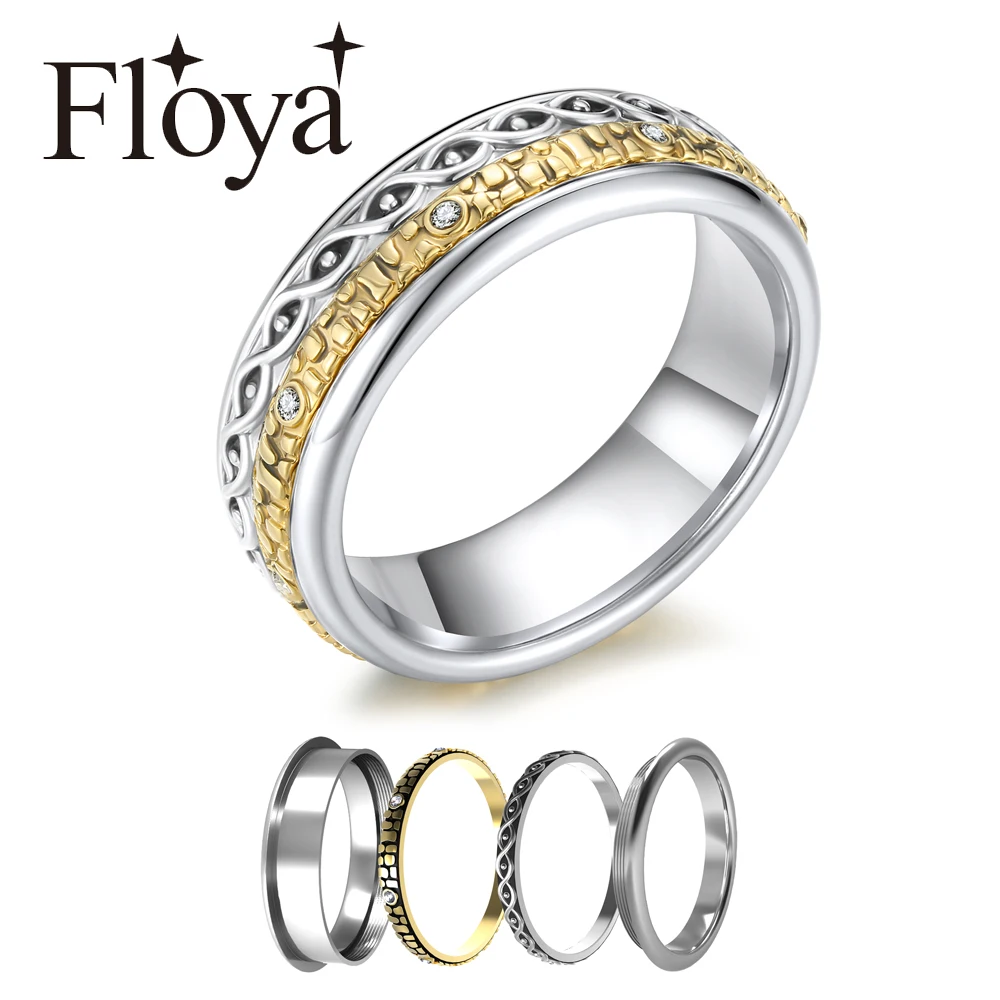 Floya штабелируемые манжеты кольца на костяшки многослойное кольцо медные