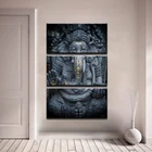 HD Печать холст плакат рамки 3 шт. Индия слон Бог живопись настенное искусство ганапти лорд Ганеша картины декор гостиной