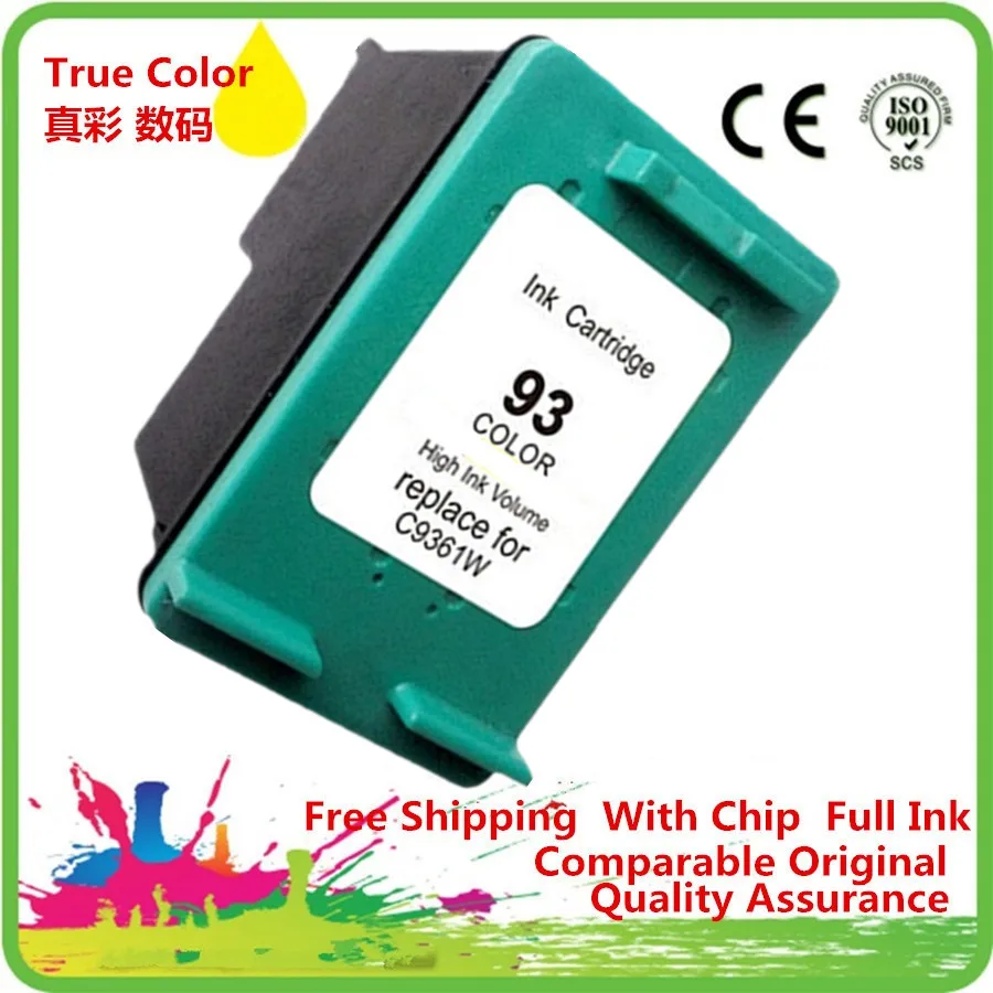 Tri Цвет чернильные картриджи восстановленные для 93 XL 93XL HP93 HP93XL C9361W PhotoSmart C3150 7850 кгс