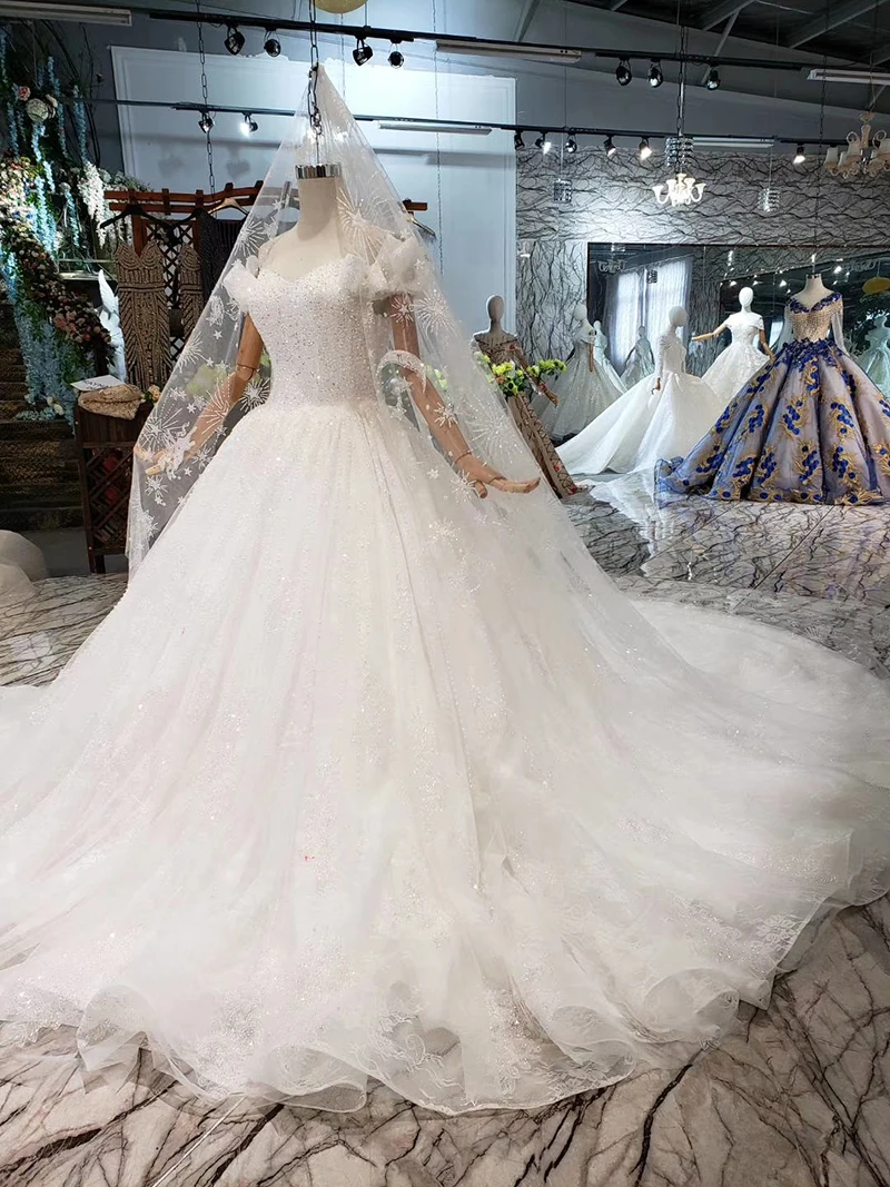 HTL274 Vestido de noiva 2020 модные платья для девочек на свадьбу с открытыми плечами 3D цветы