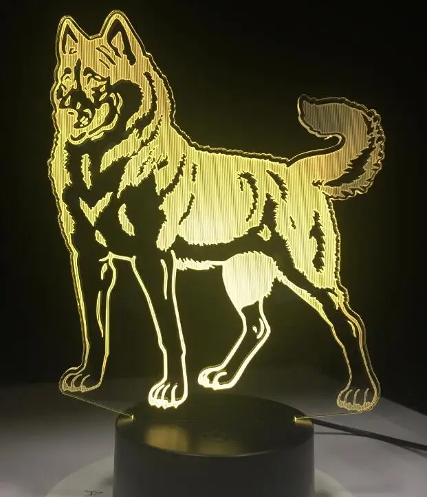 Dog 3d lamp 9 Следы щенка лампа 3D ночник все игрушки собаки светодиодный сенсорный Настольный светильник 7 цветов мигающий свет украшение дома Прямая - Испускаемый цвет: Dog 3d lamp 9
