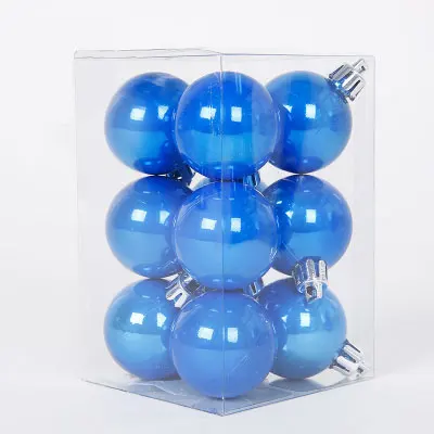 6cm Pearl 12Pcs 3-15 см матовый синий светильник, Рождественский шар, свадьба, день рождения, вечеринка, тренд, дерево, украшение, подвеска, пузырчатая Сфера - Цвет: 6cm Pearl 12Pcs