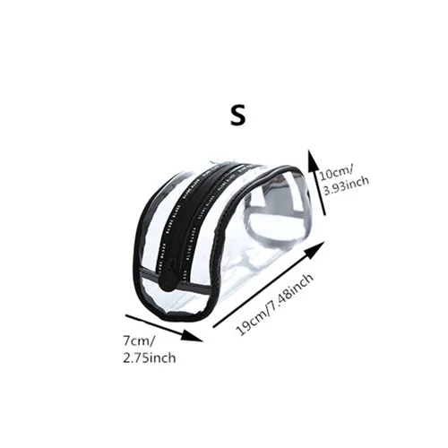 S Transparent Bag Прозрачные косметички из ПВХ для женщин, для путешествий, водонепроницаемый, прозрачный, моющийся, органайзер, косметичка, косметичка, чехол, аксессуары, принадлежности - Цвет: S Transparent Bag