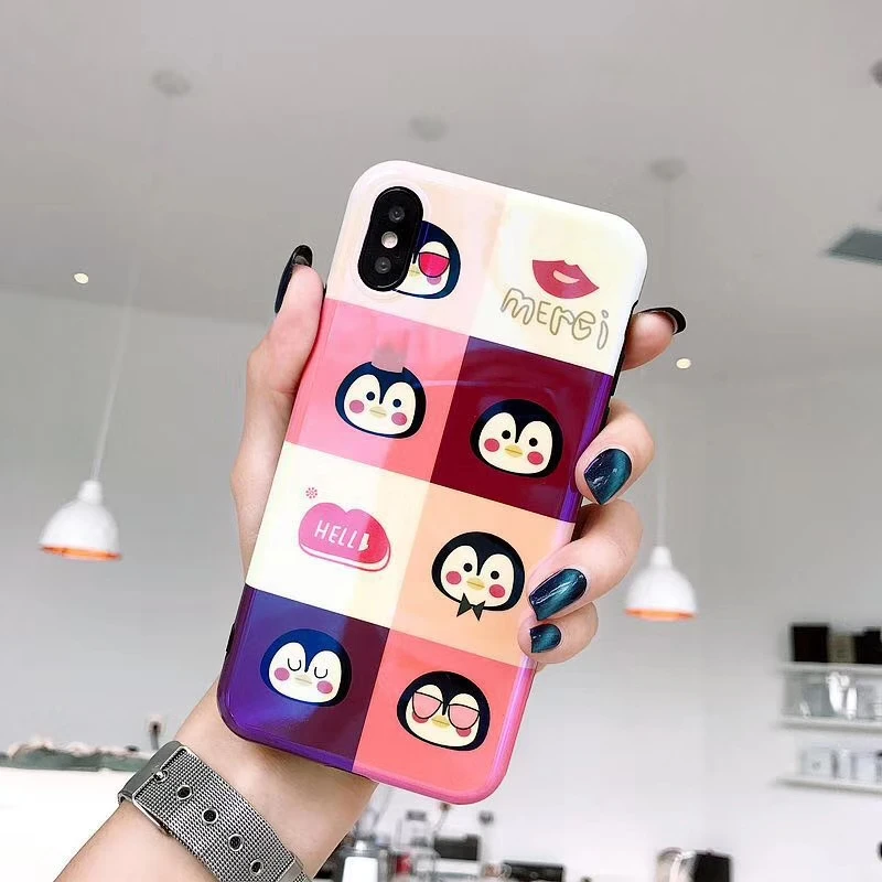 Чехол с рисунком милого медведя для Apple iphone 6 6s 7 8 Plus X XR XS Max задняя крышка 6plus 7plus 8plus