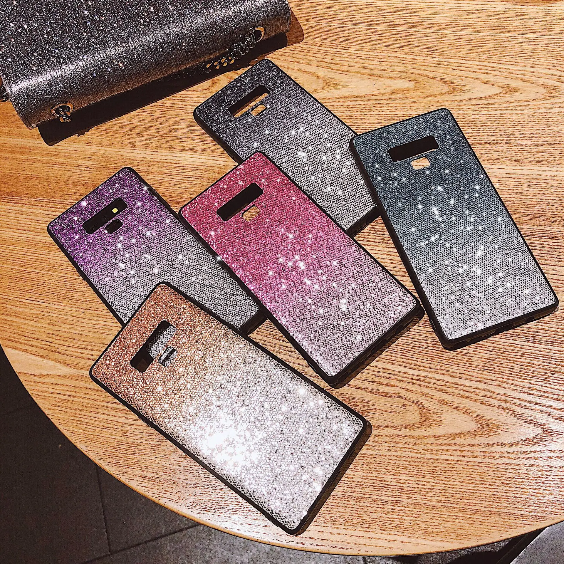 Для samsung S8 S9 плюс Чехол для телефона S7 край блестки в виде ракушки со стразами с