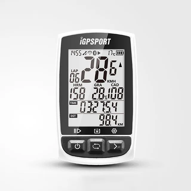 IGS50E White I gps порт IGS50E gps компьютер Велоспорт ANT+ велосипед беспроводной компьютер цифровой спидометр одометр подсветка IPX6 Водонепроницаемый компьютер - Цвет: IGS50E White