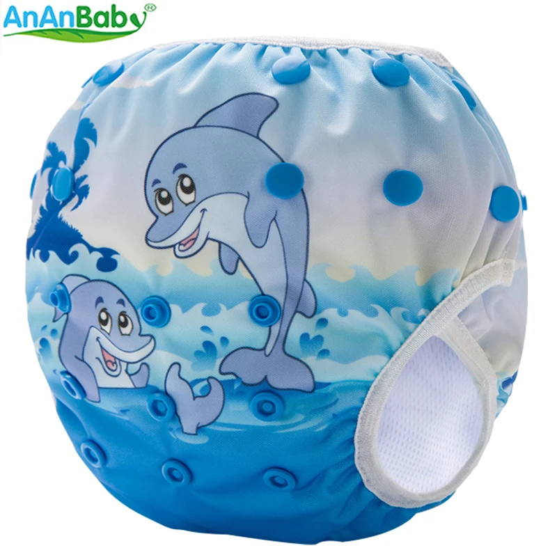 

2018 Ananbaby Infant Swimwear Reusable Baby Diapers And Washable Swimming Baby Diaper