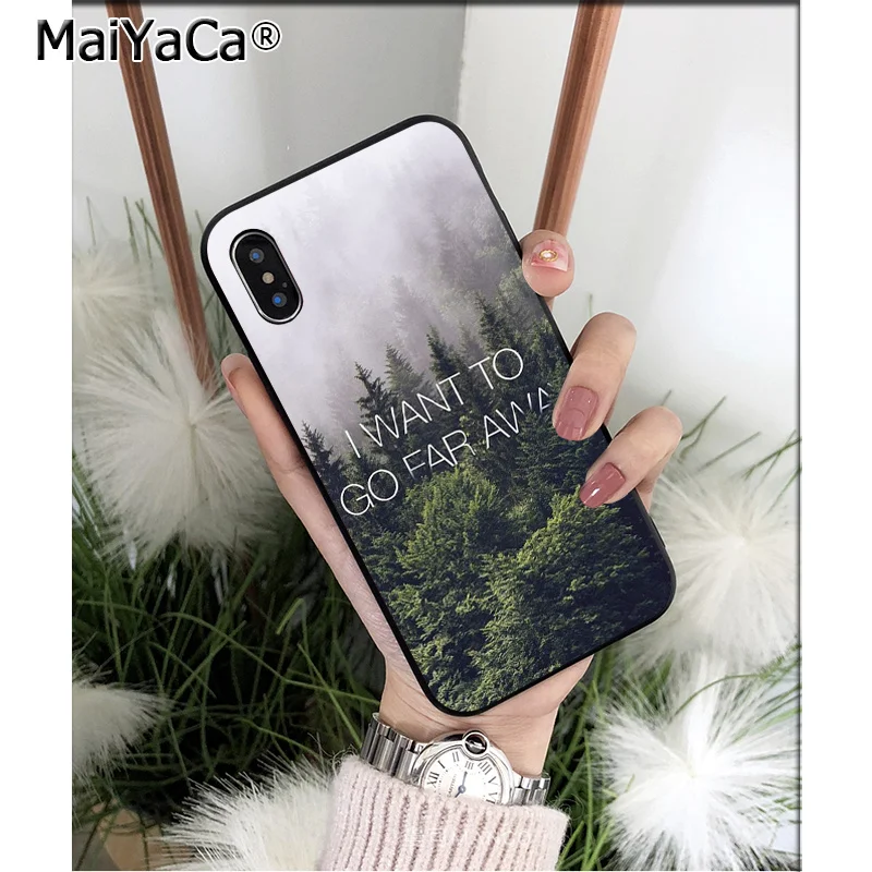 MaiYaCa дорожный горный пляж цитаты ТПУ Мягкий силиконовый чехол для телефона чехол для Apple iPhone 8 7 6 6S Plus X XS MAX 5 5S SE XR