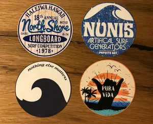 Наклейка 4x SURF, винтажный пляж доска для серфинга, Лонгборд, хиппи, Винтаж, США #467