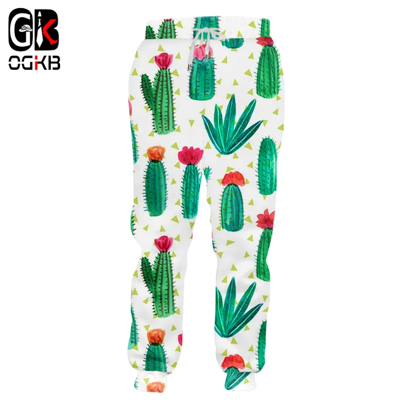 OGKB Новое поступление унисекс раньше женские/мужские Забавный принт кактусы 3D