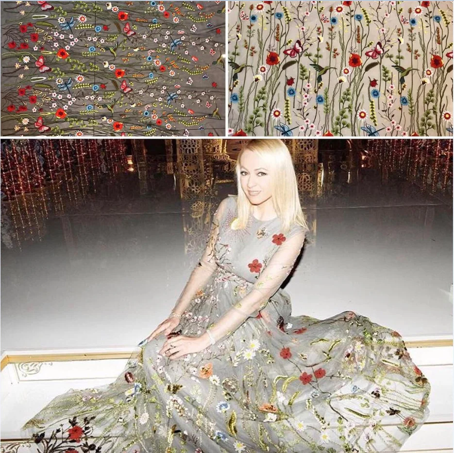 Красный нигерийская расцветка французское кружево ткань 2017 африканская тюль