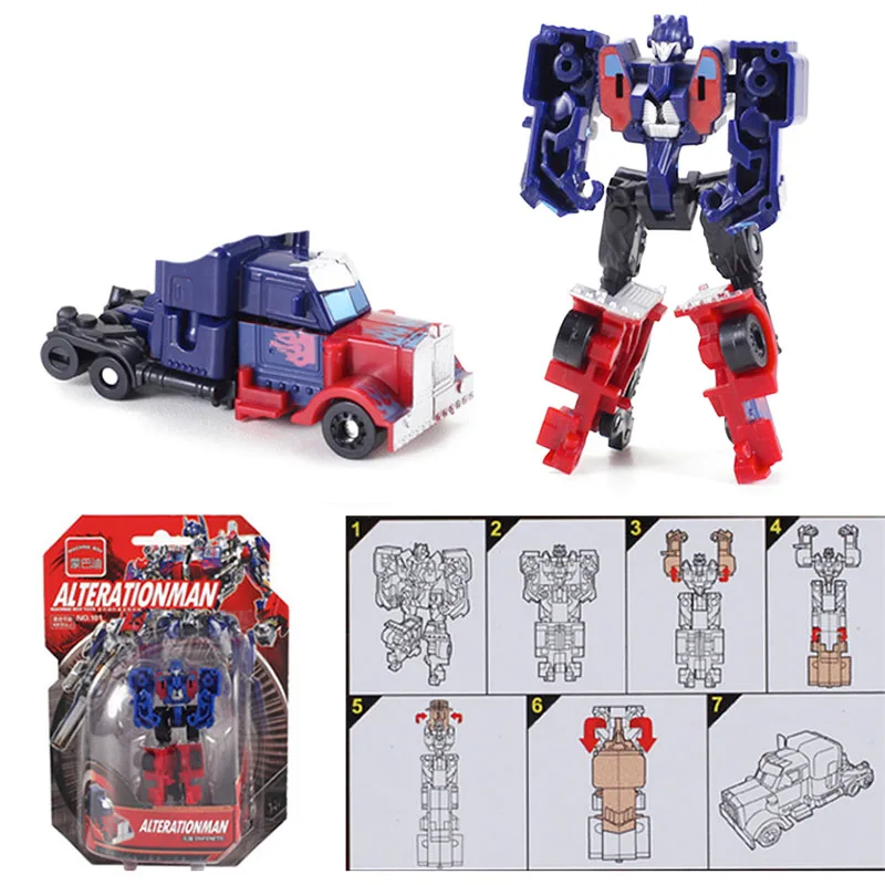 Миниатюрная машинка робот Kitoz фигурка трансформер пластиковая игрушка подарок