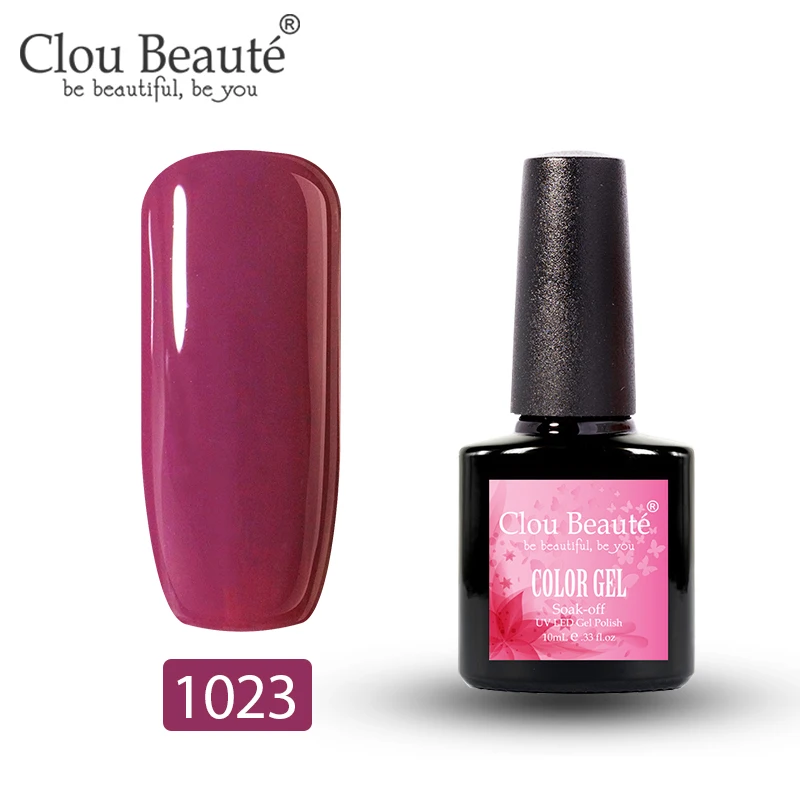 Clou Beaute Гель-лак для ногтей УФ Гибридный гвоздь Art Vernis Полупостоянный Гель-лак для ногтей 10 мл замачиваемый эмаль белый - Цвет: 1023