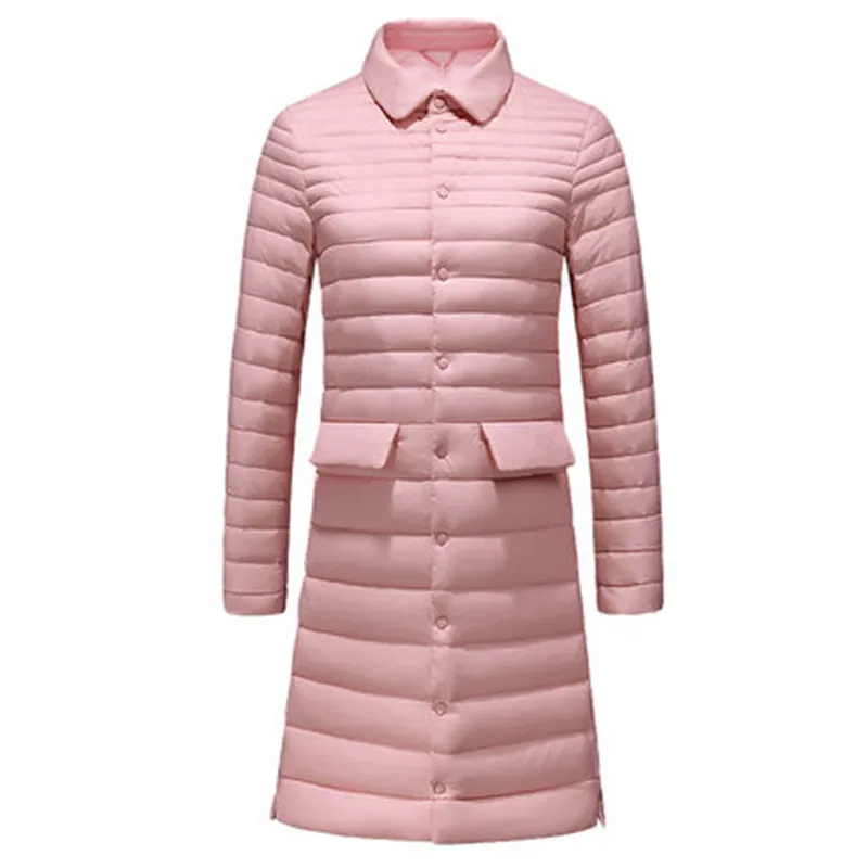 Новинка 2020 ультралегкий пуховик женское осенне-зимнее элегантное пальто черные