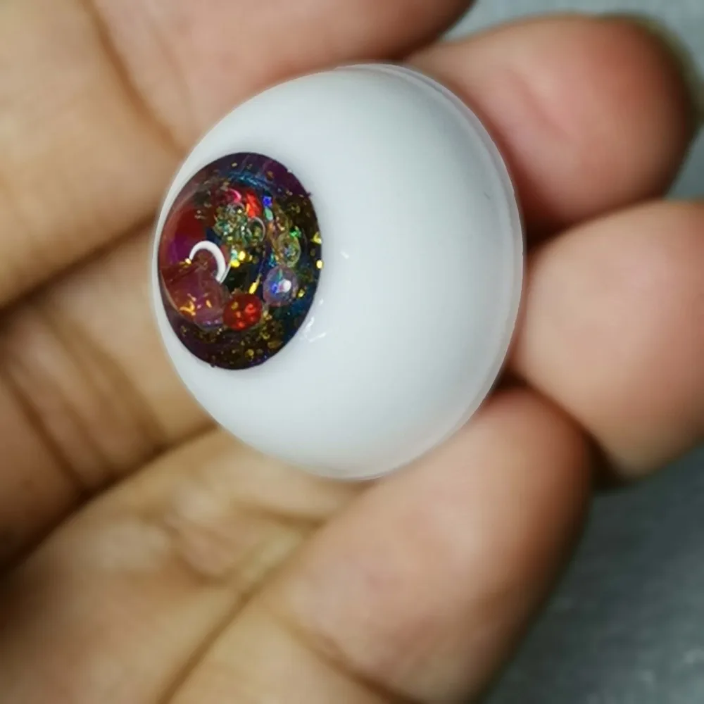 УФ Смола Красный Galaxy жемчужный блеск выдутый песок подвижные BJD глаза для 1/3 SD MSD