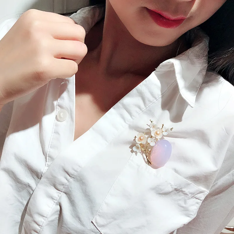 FARLENA ювелирные изделия из натуральной ракушки сливы булавки с пресноводным