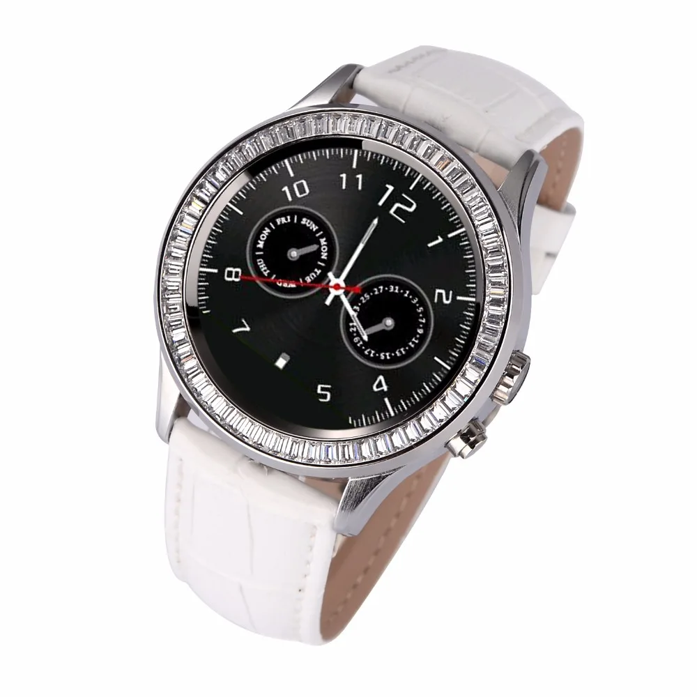 Женские Алмазные умные часы с пульсометром водонепроницаемые Bluetooth и камерой для