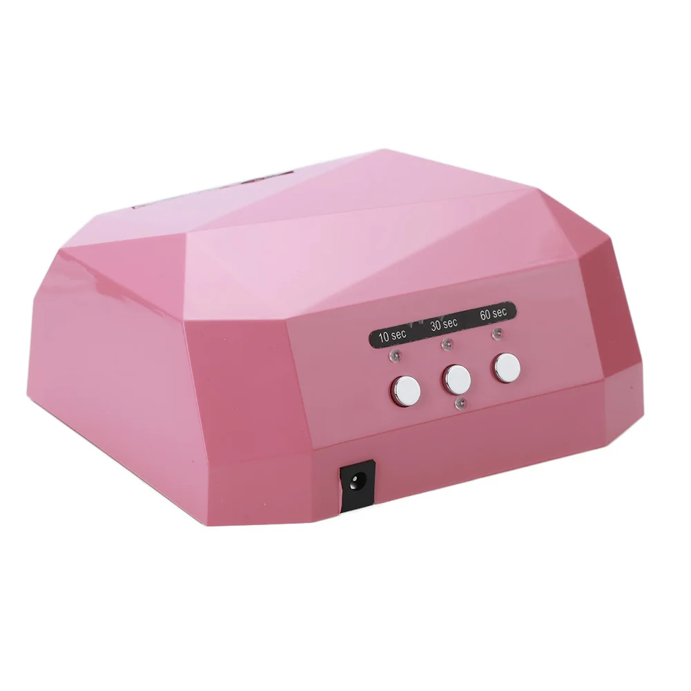 pink 36 Вт двойной светильник CCFL УФ светодиодная лампа для сушки ногтей ромбовидная лампа для сушки ногтей гель для маникюра HWC - Цвет: pink