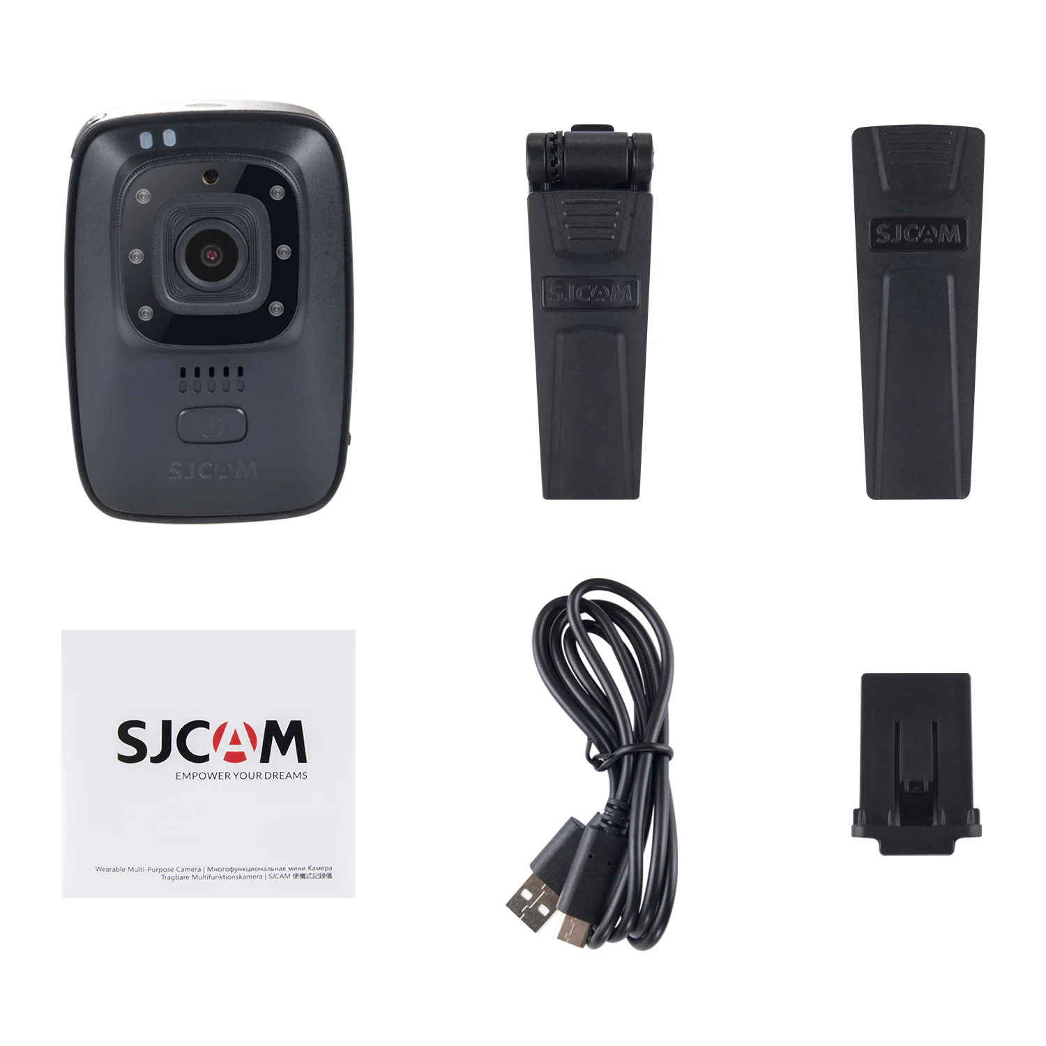 SJCAM A10 Портативный полицейская камера Беспроводные IR-Cut B/W Переключатель Ночное видение Лазерная лампа инфракрасного Action Cam 2650 мА/ч, Батарея