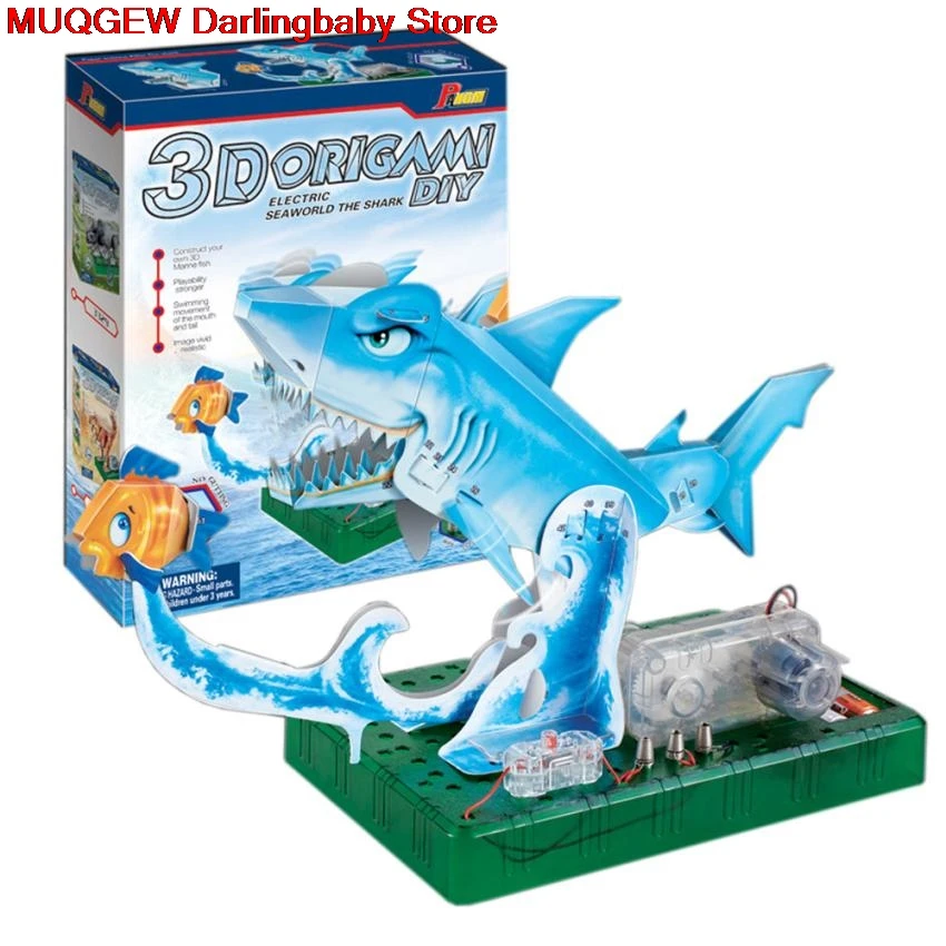 Обучающие 3D модели животных наборы бумажных пазлов ручная работа электрические