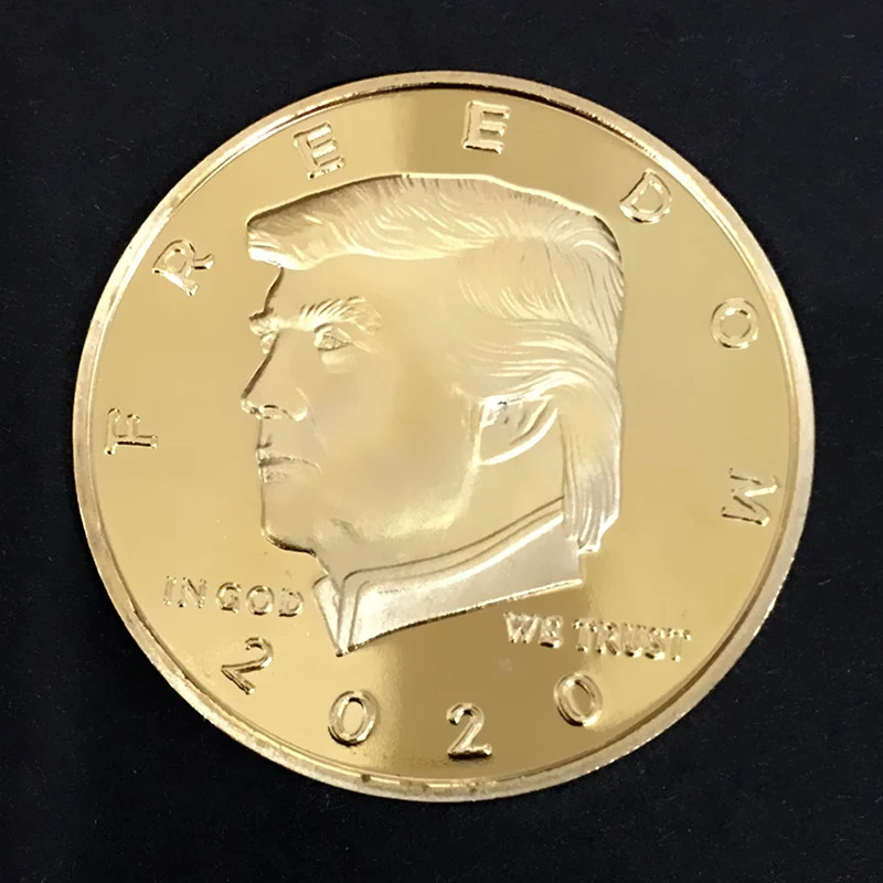 New Donald J Trump In God We Trust Challenge Gold Plated Coin America President Commemorative Coin Souvenir Gift