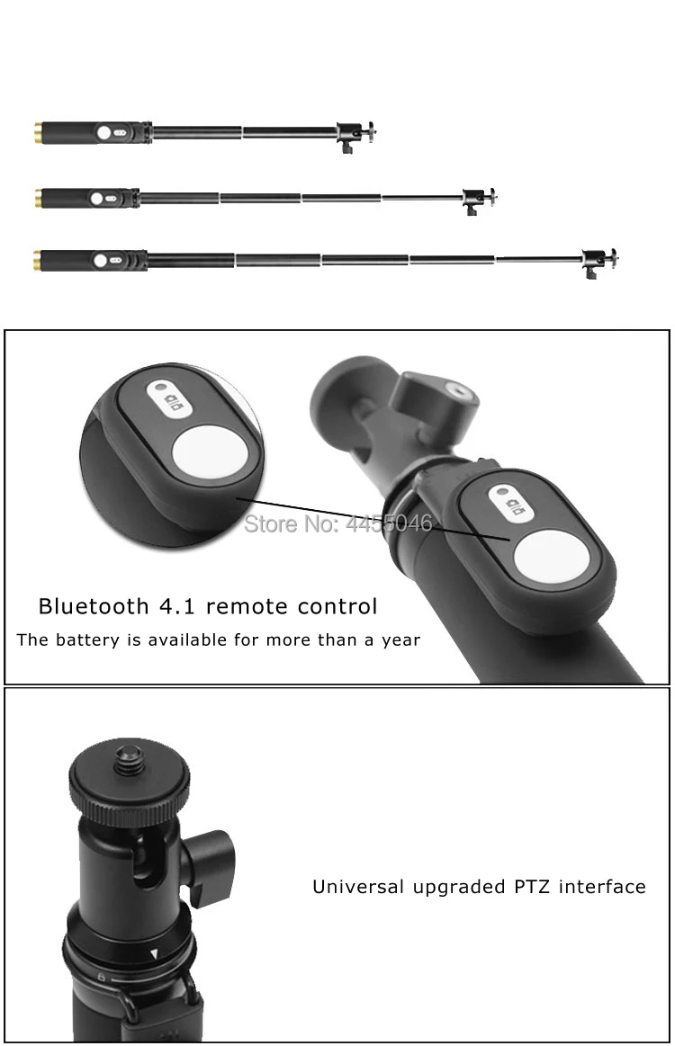 RuigPro Bluetooth пульт дистанционного управления ручной монопод Штатив селфи палка для Xiaomi YI xiao yi 4k 2 камера аксессуары