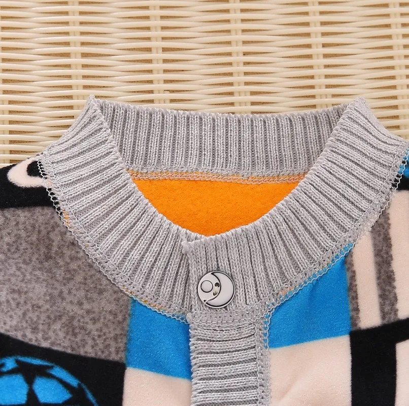 2019 New Baby Sweaters Autumn Winter Knitted Cardigan Plus Thick Velvet Warm Kids Clothes Boys Girls Sweater Casual Outerwear |