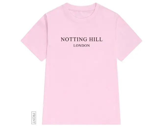 Футболка NOTTING HILL LONDON для женщин хлопковая Повседневная забавная леди Yong Girl
