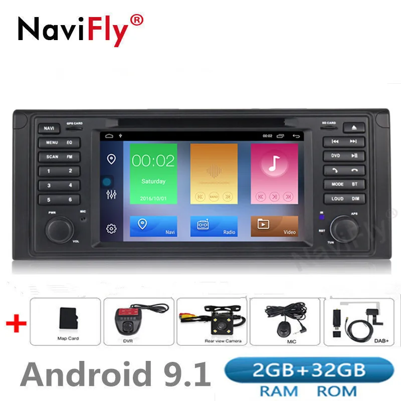 Новинка! Android 9 1 автомобильный dvd плеер мультимедиа для BMW X5 E53 E39 GPS стерео радио