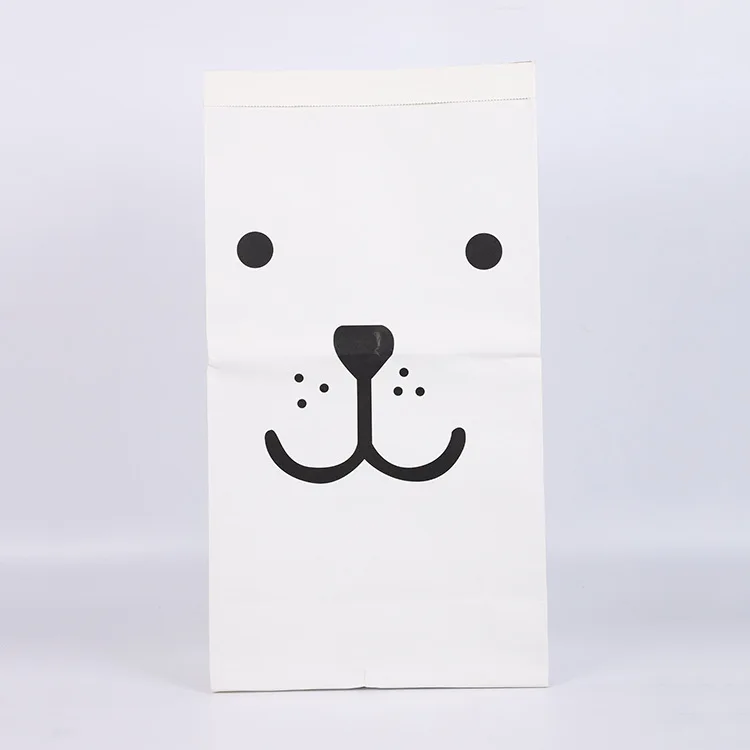 Smile bear Мультяшный тяжелый крафт-бумажный мешок Медведь бумажные мешки для хранения игрушки Детский игровой коврик игрушки Д - Цвет: Smile bear