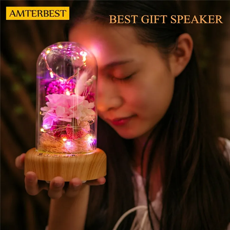 AMTERBEST мечта Streamer бутылка цветок Портативный Беспроводной Bluetooth Динамик для