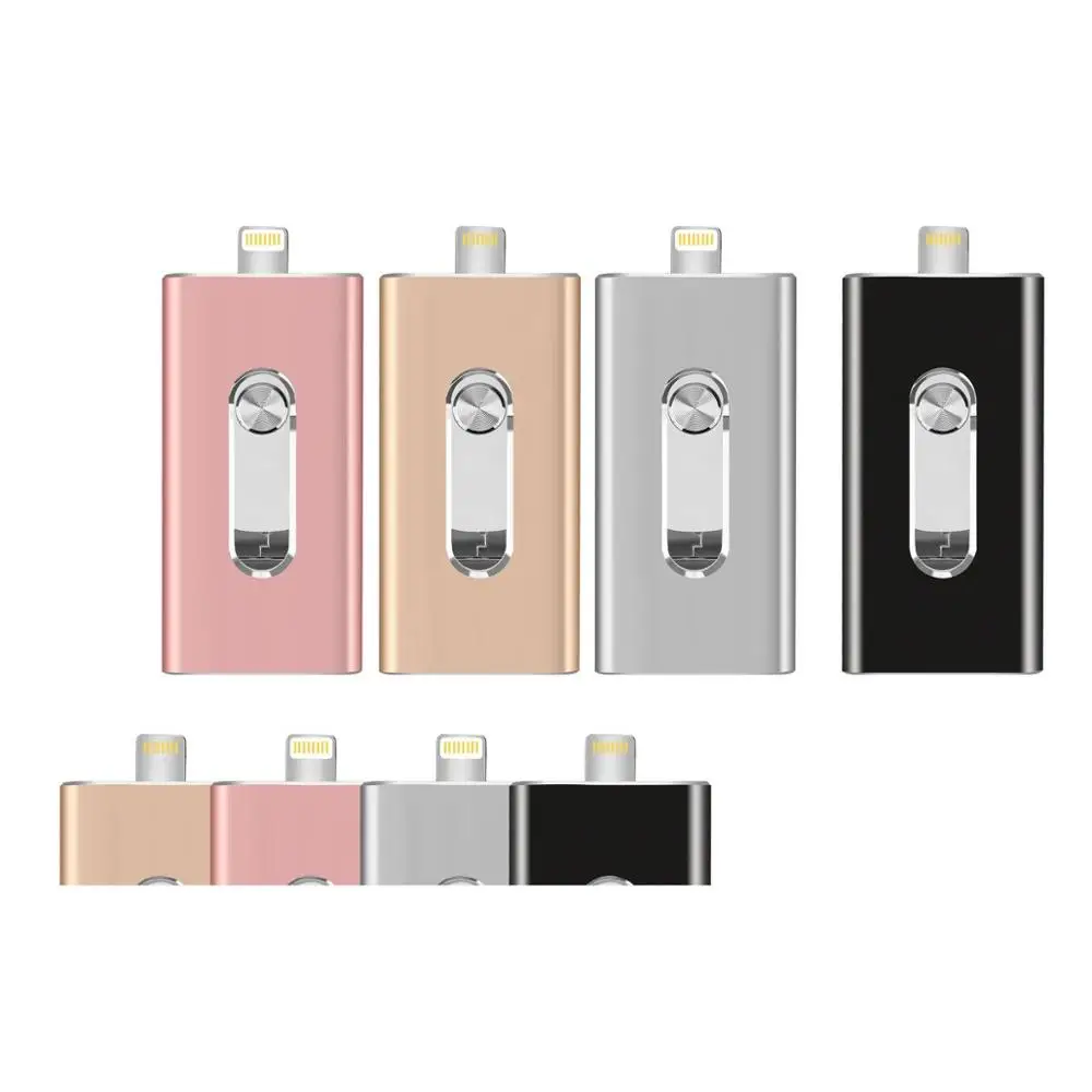 Usb iPhone флэш накопитель флеш 3 в 1 Освещение USB 0 зашифрованный 16 Гб для Apple IOS Android и