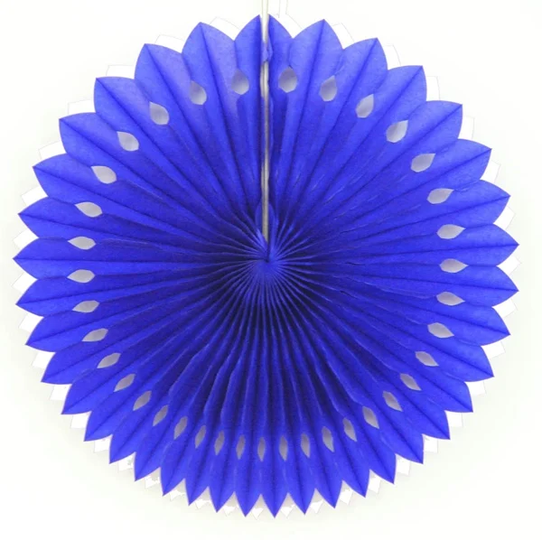 5 шт 20 см папиросная бумага вырезные бумажные веера Pinwheels Висячие цветочные бумажные поделки для душа Свадьба Вечеринка День рождения фестиваль - Цвет: navy