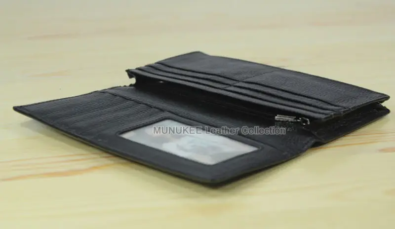 Мужской кошелек из натуральной воловьей кожи по заводской цене длинный клатч