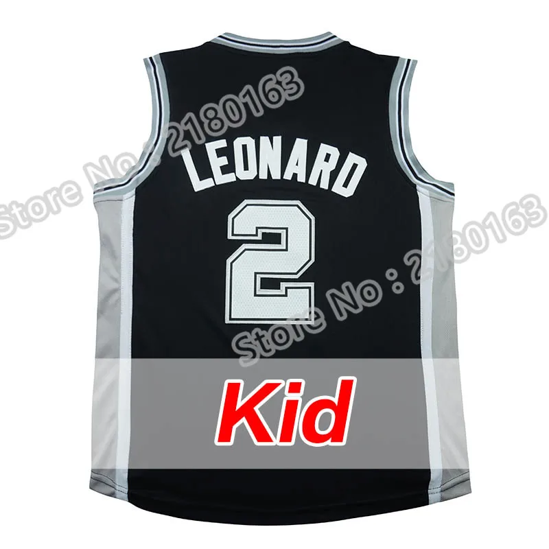 Высокое качество Kawhi Леонард #2 Баскетбол Джерси Rev 30 леонард 2 продаж Kid Бесплатная