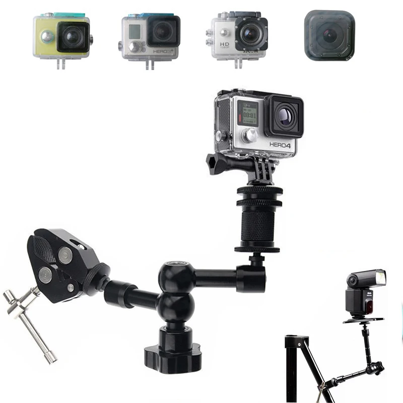Регулируемый волшебный шарнир ручной зажим для Nikon Sony DSLR Gopro Hero 4 3 Xiaoyi SJCAM AEE