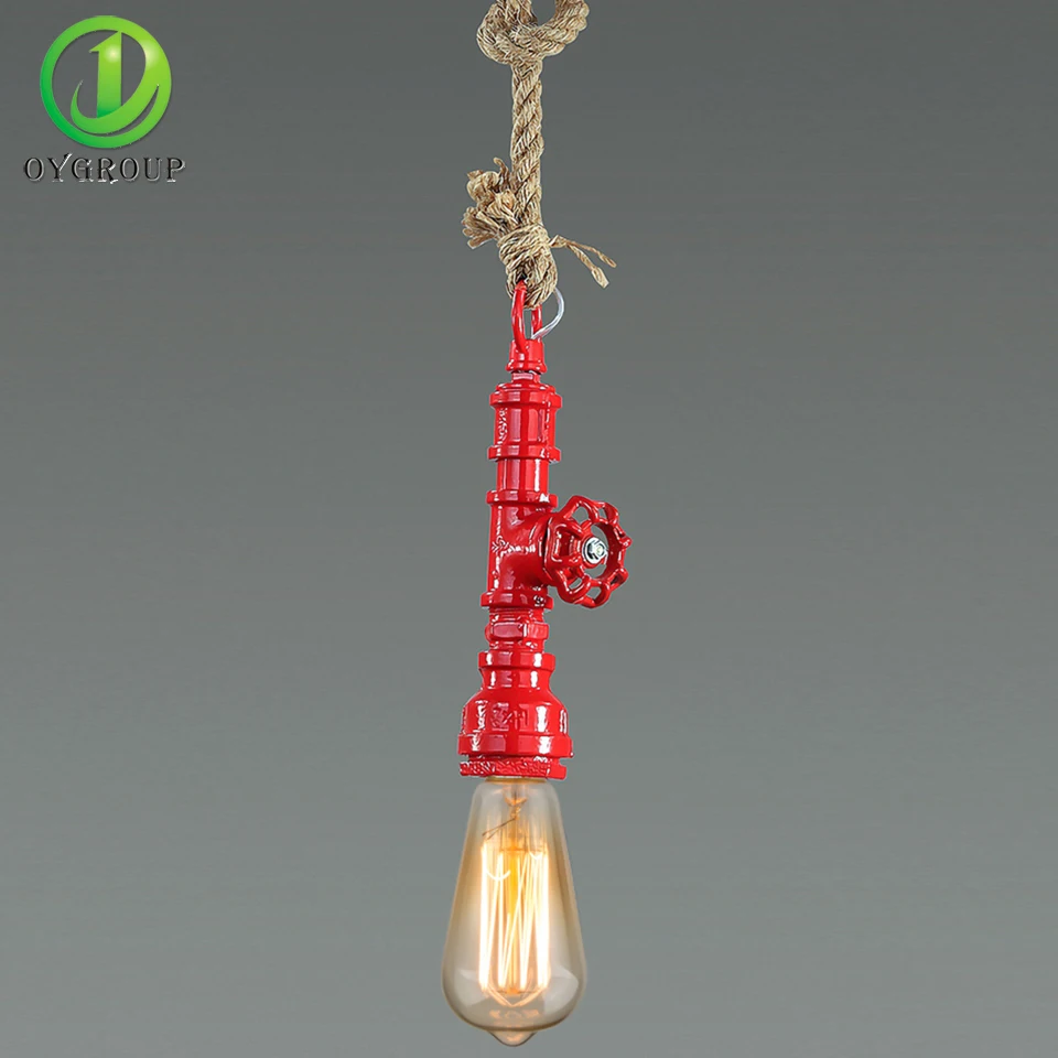 DIY винтажная Паровая водопроводная цветная Подвесная лампа Лофт индастриал E27