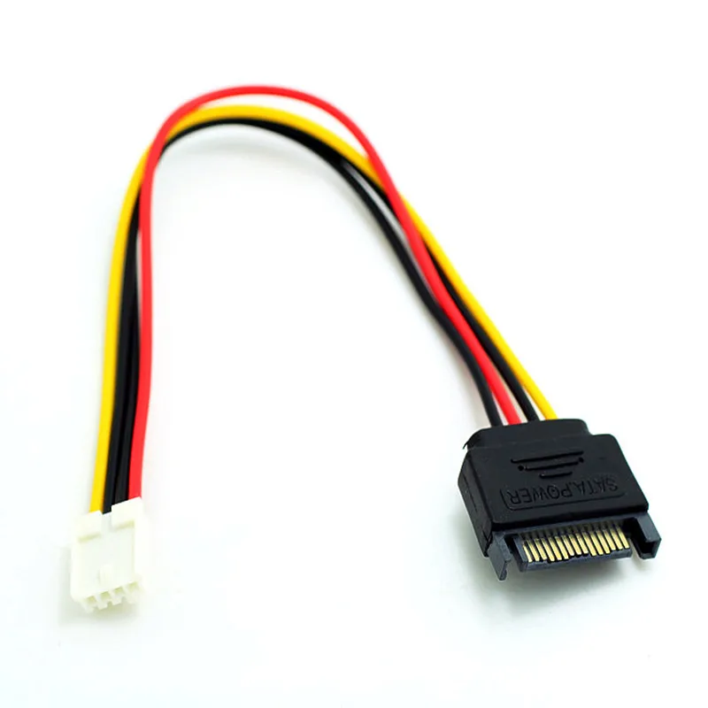 SATA 15pin Male to 4pin Female FDD адаптер для жесткого диска силовые кабели 18 см компьютерный